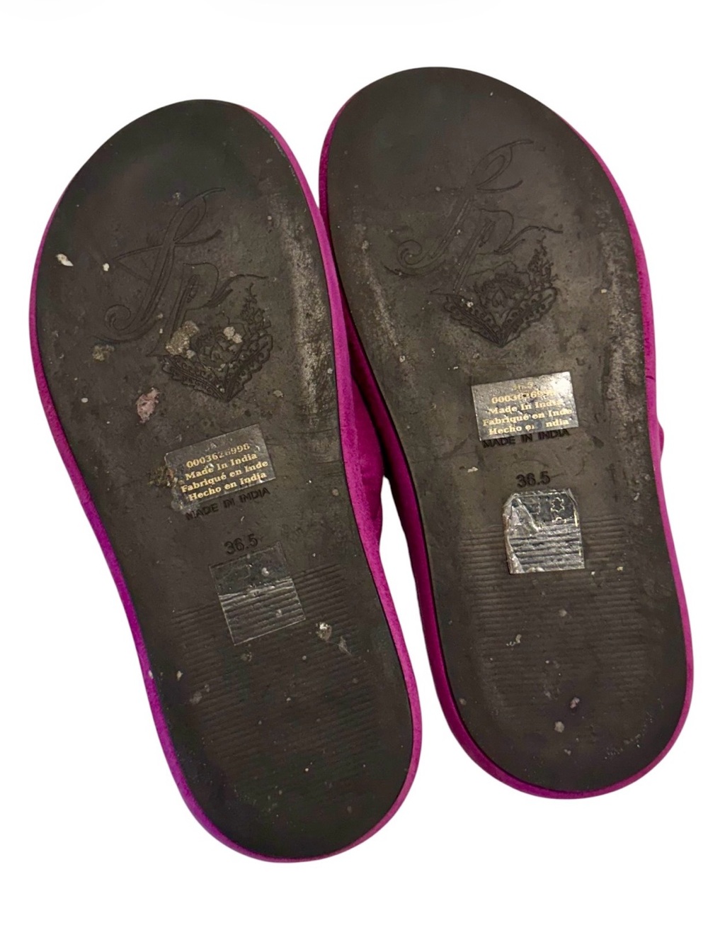 Free People Wonderland Vibrant Magenta Suede Thong Sandals - Size: 36.5/US 6.5 - Picture 5 of 6